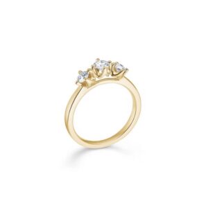CROWN Trinity ring i 14kt. guld m. 0,56ct.