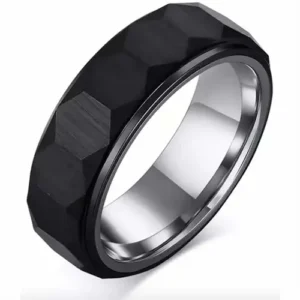 Caka tungstenring mat sort