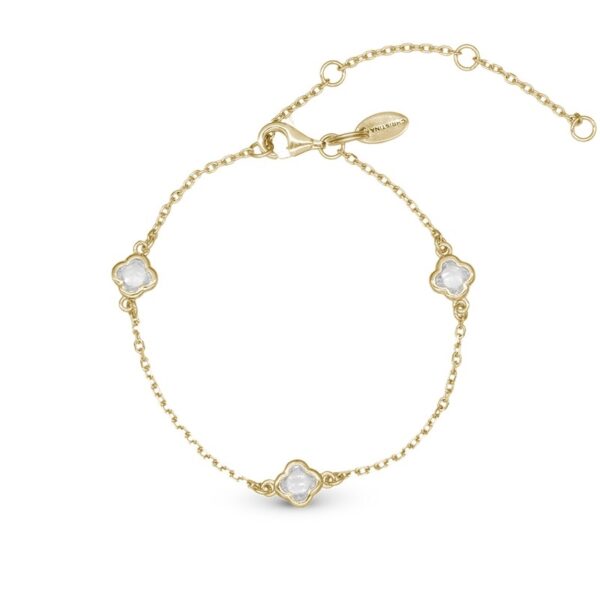Christina Collect - Glowing Clover armbånd i forgyldt sølv