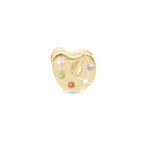 Christina - Passion of Art charm i forgyldt til læderarmbånd