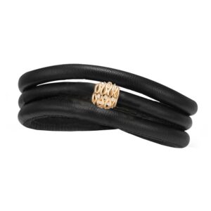 Christina Watches - Breeze Læderarmbånd med charm i forgyldt sølv