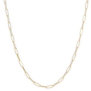 Collier i 9 kt. Guld med aflange Led - 46 cm