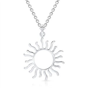 Collier i Sølv med Sol - 45 cm