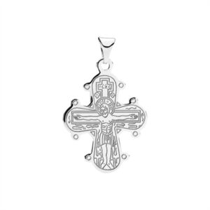 Dagmarkors i Sølv med Fadervor - 17 x 20 mm