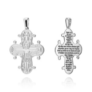 Dagmarkors i sølv - 25x21 mm Fadervor