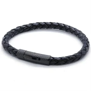 Elian læderarmbånd LUX Black in Black