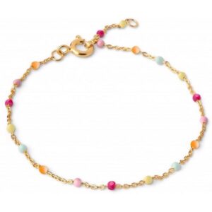 Enamel - Lola RAINBOW armbånd i forgyldt sølv