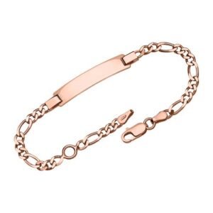 Figaro armbånd i rosaforgyldt Sølv 16 eller 19 cm - Mulighed for gravering