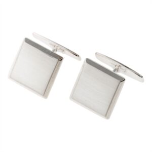 Firkantet Manchetknapper i Sølv