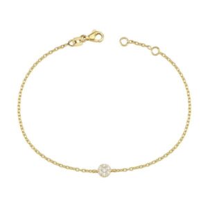 Flora Diamant armbånd - 14 kt guld m diamanter på i alt 0,12ct. w-si.