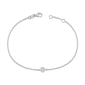 Flora Diamant armbånd - 14 kt hvidguld med diamanter på i alt 0,12ct. w-si.