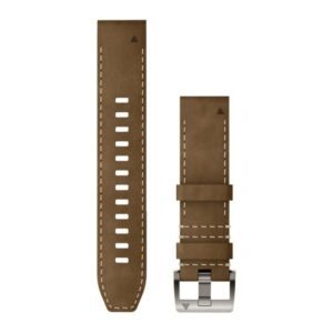 Garmin QuickFit® 22 Læderrem - Str. ONE SIZE - Unisex Tilbehør til Ur/Armbånd i Brun