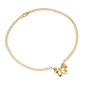 Gold Butterfly Anklet Chain 24cm - Jane Kønig