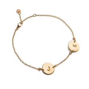 Jane Kønig Lovetag forgyldt armbånd m 2 Lovetag