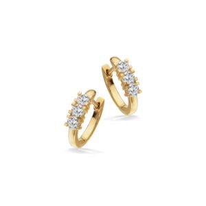 Kleopatra Diamant clip-creoler i 14 kt guld med i alt 0,42ct
