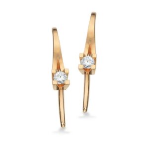 Kleopatra Diamantøreringe i 14 kt Guld m i alt 0,10ct