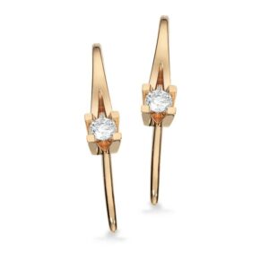 Kleopatra Diamantøreringe i 14 kt Guld m i alt 0,15ct