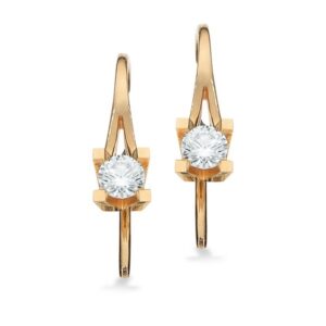 Kleopatra Diamantøreringe i 14 kt Guld m i alt 0,40ct