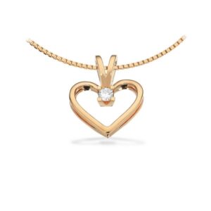 Kleopatra Hjerte Vedhæng 14 kt. Guld 0,05 ct.