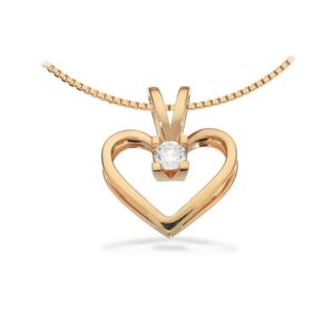 Kleopatra Hjerte Vedhæng 14 kt. Guld 0,15 ct.