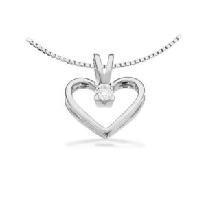 Kleopatra Hjerte Vedhæng 14 kt. hvidguld 0,10 ct