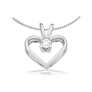 Kleopatra Hjerte Vedhæng 14 kt. hvidguld 0,25 ct.