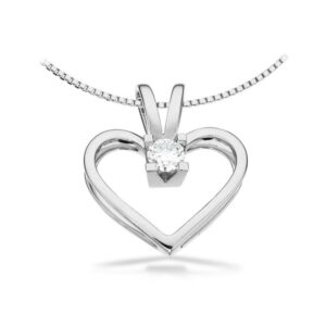 Kleopatra Hjerte Vedhæng 14 kt. hvidguld 0,30 ct.