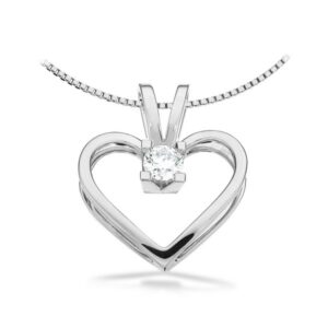 Kleopatra Hjerte Vedhæng 14 kt. hvidguld 0,35 ct.