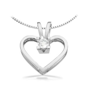 Kleopatra Hjerte Vedhæng 14 kt. hvidguld 0,40 ct.
