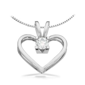 Kleopatra Hjerte Vedhæng 14 kt. hvidguld 0,50 ct.
