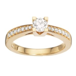 Kleopatra Queen Ring 14 karat guld med 0,43 ct W/si