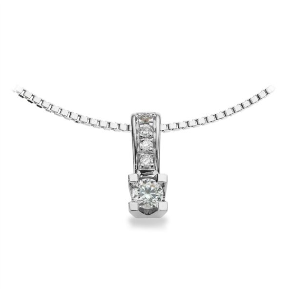 Kleopatra Queen Vedhæng 14 karat Hvidguld m. i alt 0,07 ct