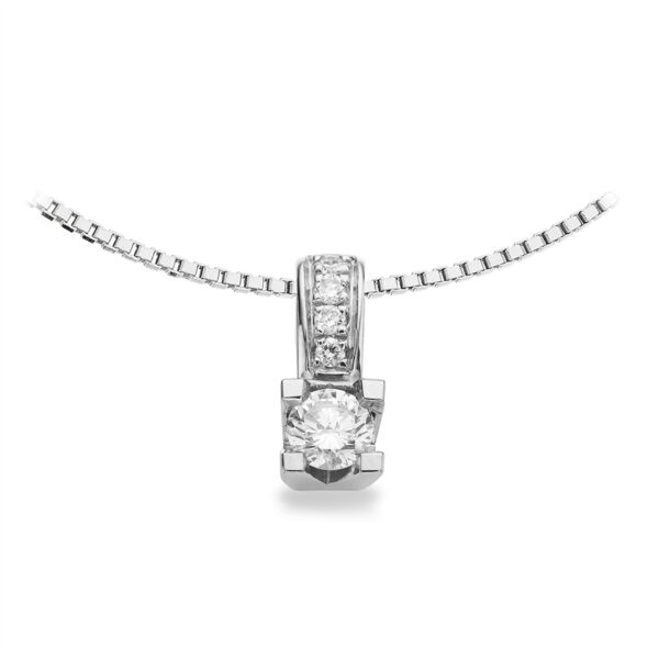 Kleopatra Queen Vedhæng 14 karat Hvidguld m. i alt 0,12 ct.