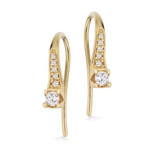 Kleopatra Queen diamantøreringe i 14 kt guld m. 0,20ct