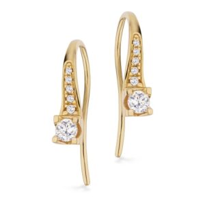 Kleopatra Queen diamantøreringe i 14 kt guld m. 0,25ct