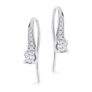 Kleopatra Queen diamantøreringe i 14 kt hvidguld m. 0,25ct