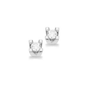 KleopatraØrestikker 14 kt. Hvidguld 0,15 ct.
