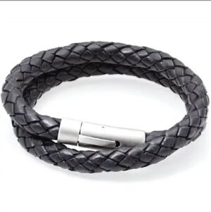 Læderarmbånd dobbelt bolo "Franks"