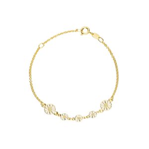 Lund Copenhagen - Marguerit armbånd i forgyldt sølv m. 5 blomster