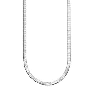 Malaga Flad Slange Rustfri Stål Halskæde