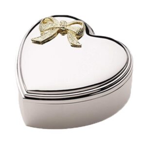 NOA Kids - Smykkeskrin m. forgyldt sløjfe (forkromet)