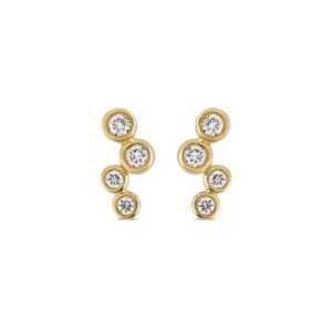 NURAN - Tubeørestikker i 14kt. guld m. i alt 0,30ct. brillanter