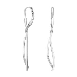 Nordahl Jewellery -Ørehængere i sølv m. zirkonia