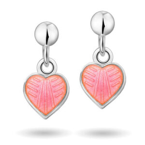 Pia&Per - Lyserøde hjerte ørehængere til børn - 22000601