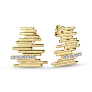 Piano - Diamantøreringe i 14 kt guld med i alt 0,21 ct