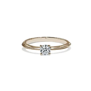 Positano rund diamant solitaire forlovelsesring i guld