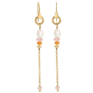 Rabinovich - Forgyldte øreringe med perler og sten - Cordelia