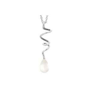 Rabinovich - Soft Line collier i sølv med perle**