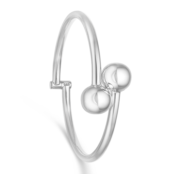 Randers Sølv - Kugle armring med lås - 164319