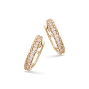 Scrouples - 8 karat guld creoler med sten - 115763